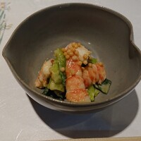 双葉寿司 - 天然車海老と葱のぬた