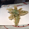 Tempura Tsukune Jima - 「蕗の薹」……私が最も好きな天麩羅です。鹽を適量つけて食します。春を感ずるかをりと心地好い苦味が美味です。