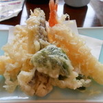 誠寿司 - すし天セットの天ぷら