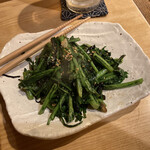 よよぎあん - 春菊塩昆布炒め