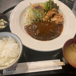 BISTRO HOUSE TAKIYA - ハンバーグランチ(デミグラスソース、唐揚げ)