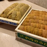 Sushi Umi - 馬糞ウニとムラサキウニの食べ比べ！