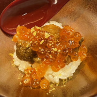 新宿御苑前 鮨らぼ  - プリン体御飯（雲丹、イクラ、唐墨）