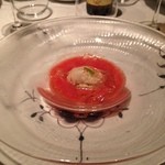 アロマフレスカ - スカンピとフルーツトマトの冷たいスープ