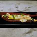 French Restaurant ensia - ホワイトアスパラ白子グラタン