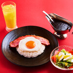 Yamato black bacon egg curry set