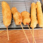 Kushikatsu Tanaka - なすび・じゃがいも・にんにく・チーズ・チーズ