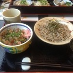 庄屋 - 庄屋さん。ミニマグロ丼とミニざる蕎麦