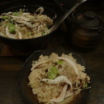 ぼうの - 白海老と空豆の鉄鍋ご飯