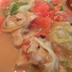 キノシタ - <'13/06/29撮影>デジュネ 1900円 のアイナメのポワレ あさりと春キャベツの軽い煮込み