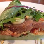 キノシタ - <'13/06/29撮影>デジュネ 1900円 のカツオの瞬間燻製とクスクス、アボカドのサラダ仕立て