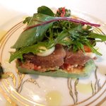 キノシタ - <'13/06/29撮影>デジュネ 1900円 のカツオの瞬間燻製とクスクス、アボカドのサラダ仕立て