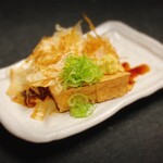 Freshly fried tofu