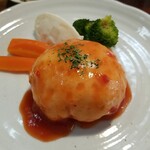 キッチン ブルー グローブ - 海老のムースのアップ