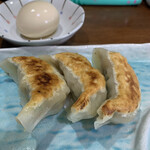 Menya Masaki - 餃子3個とサービス？の半熟卵
