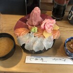 Takezushi - 三色丼大盛1.5倍