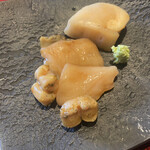 成生 - 白ミル貝はサッと油通しして