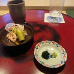 成生 - 天茶用のワサビと海苔も