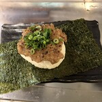 Grilled Onigiri with meat and miso
