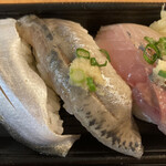 寿司 築地日本海 - こはだ いわし あじ