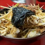 王道家直系 IEKEI TOKYO - 【再訪】ネギ丼赤を海苔で巻いて食べる