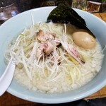 塩そば専門店 桑ばら - 青森県田子町種子さんと言う俺は誰かは知らない人が多分作ったであろうネギニンニクそば