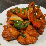 ネパール民族料理 アーガン - 鶏肉のスパイシー甘辛炒め「チキンチ(Chicken Chilli )