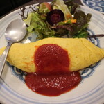 土佐のおきゃく - 土佐ジロー卵のオムレツです☆　2023-0301訪問