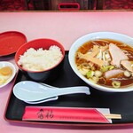 亀福食堂 - 2023年3月　ラーメンライス（880円）