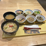 Kyousaiminomura - 朝食湯葉丼6小鉢セット