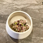 スープとカレー ボンジョルネ - ●リゾット
      紅くるり大根と菜花のリゾット（増量）