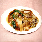 北京料理桂蘭 - 『ホイ麺』は麺の表面に焼き目を付けた餡かけ焼きそばです(o^^o)