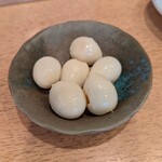 蕎麦しおさい - 「うずらの卵の味噌漬け」