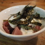 くつろぎ亭ひこべえ  - 付き出し　クロマグロの山掛け　旧店舗