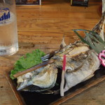 くつろぎ亭ひこべえ  - めちゃめちゃデカイアジの塩焼き　旧店舗