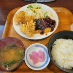 Saboten - カツ唐ハーフ定食　750円