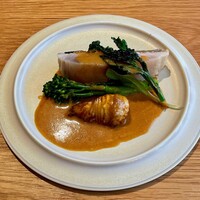 フナシェフ - 答志島の鰆のマリネ燻製皮目焼き