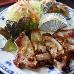 食事処 すぽっと - 豚ステーキ定食 1,300円(税込)。