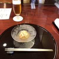 福一 - 海老のあんかけにビール