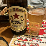 やきやき鉄板グリル ひまわり - サッポロラガービール　赤星