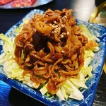 焼肉 釜山 - モツニンニク漬け