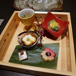 博多 鮨 よこ田 - 前菜5種盛り