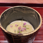 廣澤 - 皮蛋豆腐、ホワイトアスパラガスにソース載せ