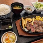 ステーキ&ハンバーグ 前田亭 - 定食200g わさびだし醤油