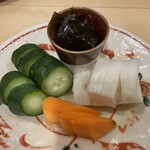 手打ち蕎麦みながわ - 自家製おつけもの