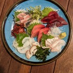 串焼きダイニング Den - 刺身5点盛り