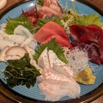 串焼きダイニング Den - 刺身5点盛り