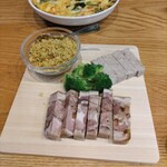 Abats - 皮付き豚スネ肉のテリーヌ仕立て、豚バラ肉のリエット、クスクスのサラダ