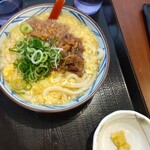 丸亀製麺 - 肉重ね玉子あんかけ（とショウガ）