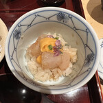 銀座 しのはら - 牡丹海老の紹興酒漬けご飯
